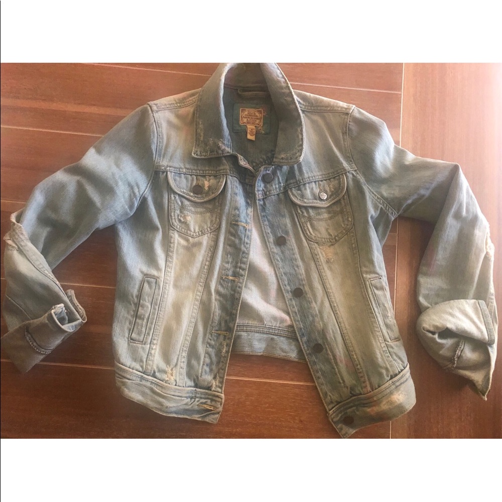 Abercrombie & Fitch Distressed Jean Jacket